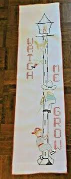 Watch Me Grow Growth Chart Counted Cross Stitch Charles
