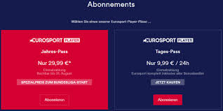 Wenn sie ihr abo kündigen wollen, können sie dies online tun über ihren account oder schriftlich mit unserem. Eurosport Player Fur Bundesliga Live Spiele Ab 9 99 Euro Mobilfunk Talk De News