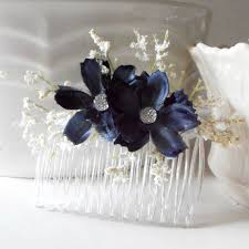 We have plenty of dark blue hair dyes to satisfy all of your navy hair dye needs. Pin By Allison Turner Snyder On Wedding Hair Makeup Bridesmaid Hair Accessories Flowers In Hair Flower Hair Comb