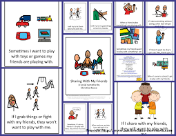 Social Narrative For Sharing This Illustrated Story For Elementary Aged Students Focuses On Helpin Social Narratives Social Skills Autism Social Skills Groups
