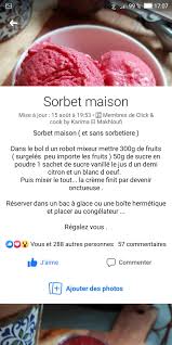 Sorbet Maison Karima El Makhloufi Sorbet Robot Mixeur Sorbetiere