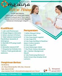 10 loker garut bulan agustus 2021. Job Vacancy At Rs Medina Kab Loker Kesehatan Indonesia Facebook