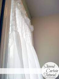 Remodelaholic Beautiful Shirred Curtain Tutorial Curtain Tutorial Diy Curtains Curtains