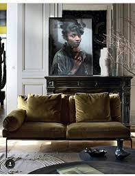 Pin Van Katelyn Cook Op Living Etc Bank Velours Groene Bank Zwarte Open Haard