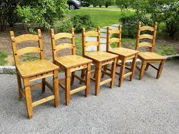Set 5 Rs2 For Pier 1 Imports Wooden Chairs With Studs Accent 475710 Auctionninja Com