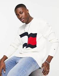 Check spelling or type a new query. Tommy Hilfiger Big Flag Knit Jumper Knit In Ivory Asos