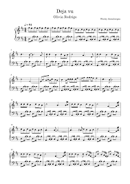 Car rides to malibu strawberry ice cream, one spoon for two and tradin' jackets laughin' 'bout how small it looks on you (ha, ha, ha, ha, ha, ha, ha, ha, ha, ha, ha, ha). Deja Vu Olivia Rodrigo Sheet Music For Piano Solo Musescore Com
