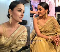 Shagun Blouse Designs Yhm Anita Hassanandani Blouse Designs Anita looks like a vision in her sheer embellished saree. shagun blouse designs yhm anita