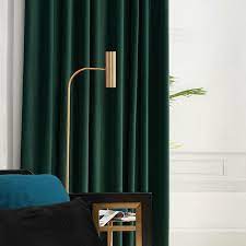 The most common green velvet drape material is velvet. Nordic Velvet Curtains Dark Green Velvet Curtains Blackout Curtains Solid Color Curtains For Bedroom Living Room Dining Room Curtains Aliexpress