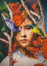 Spring watercolour tutorial with blossoming flowers