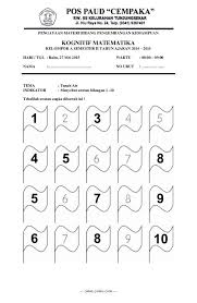 Hasil Gambar Untuk Contoh Contoh Soal Ulangan Semester 1 Untuk Anak Tk Matematika Belajar Menghitung Matematika Dasar