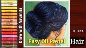 But do not drink ~!!!! How To Make Hair With Oil Pastel How To Use Scraping Tool Oil Pastel Tutorial Youtube