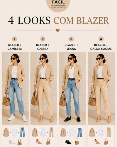 ✨ 3 peças essenciais para um guarda-roupa feminino prático e estiloso Se você ama moda feminina, mas vive a correria do dia a dia, essas são as tendências que realmente funcionam na