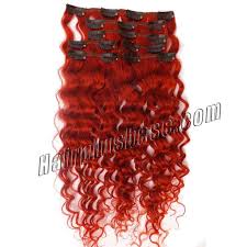 99 (£12.99/count) get it tuesday, apr 6. 26 Inch Brilliant Red Clip In Human Hair Extensions Curly 7 Pieces