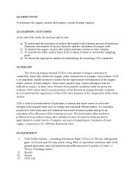 Natural sources of organic matter include plant decay and leaf fall. Cod Lab Report Full Chemistry Physical Sciences