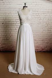 Vintage Style Wedding Dress Fabricated With French Lace And High Quality Chiffon Fini French Lace Wedding Dress Online Wedding Dress Lace Bodice Wedding Dress