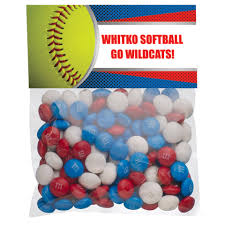 Softball Spirit Custom Favor Bags Stumps Party