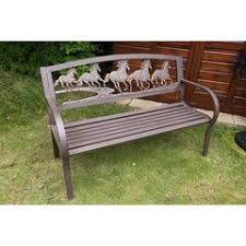 From classic wooden garden benches to decorative metal bench seats and colourful, contemporary ideal for smaller spaces, the simple lines of the benchseat are designed to showcase the beauty of the natural wood grain, and it's certainly a bench. Metal Garden Benches You Ll Love Wayfair Co Uk