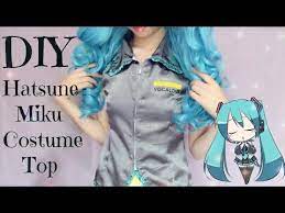 Diy How To Make Hatsune Miku Costume Top Hatsune Miku Costume Cosplay Outfits Miku Cosplay
