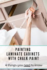 How To Paint Laminate Cabinets With Chalk Paint Foolproof Tips In 2020 Painting Laminate Cabinets Painting Laminate Laminate Cabinets