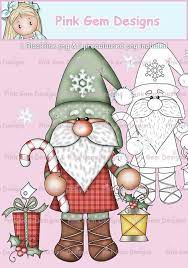 Digi Stamp Scandinavian Christmas Gnome Tomte Nisse Nordic Christmas Gnome Card Making 1 Pre Coloured Png And 1 Black Line Png Included In 2021 Digi Stamp Christmas Gnome Nordic Christmas