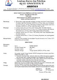 Contoh Surat Penugasan Operator Dapodik Lkp Pkbm Sps Terbaru Secercah Ilmu