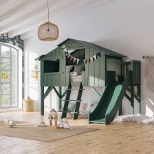 The house in the traditional forever young tree a getaway place to spend time with friends or alone time to reflect on the wonders of life. Tree House Bunk Bed With Slide Nubie Kids