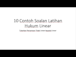Matematik Tambahan Tingkatan 5 10 Contoh Soalan Tukar Persamaan Tidak Linear Kepada Linear Kelas Live