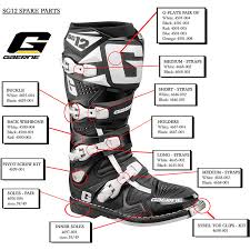 details about new gaerne mx sg 12 motocross boots spare parts white black replacement soles