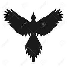 White Bird With Wings Spread Pin On Reference