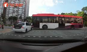 17 injured in bus collision at bukit batok interchange, driver suspended. Car Almost Collides With Bus After Beating Red Light At Bukit Batok