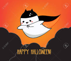 Please contact us for further details about kawaii halloween wallpapers wallpaper. Happy Halloween Greeting Card Holiday Banner With Cute Kawaii Royalty Free Cliparts Vectors And Stock Illustration Image 114083952