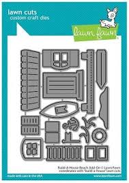 New! Lawn Fawn BUILD-A-HOUSE BEACH ADD-ON Lawn Cuts Die LF3182