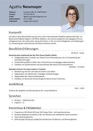 Lebenslauf auf englisch tipps für resume und cv karrierebibelde. German Cv Templates Free Download Word Docx