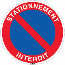 Panneau En Pvc Stationnement Interdit Avec Texte Seton Belgique