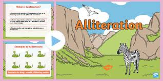 In other words, alliteration can also be defined as a figure of speech in which the same sound repeats in a set or group of words. Alliteration Ppt Primary Teaching Resources Twinkl