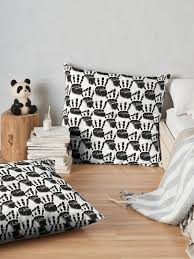 Palm Clipart Pattern Handprint Stencil Bw Floor Pillow By Cool Shirts Floor Pillows Pattern Funny Design