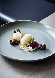 Peanut Parfait Blackberry Jelly Green Apple Sorbet Blackberry Coulis Peanut Powder Cinnamon Pav Food Food Plating Amazing Food