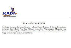 Jawatan kosong terkini di senai international airport. Jawatan Kosong Jawatan Kosong Lembaga Kemajuan Pertanian Kemubu Kada Terbaru