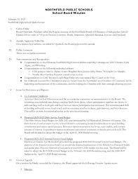 NORTHFIELD PUBLIC SCHOOLS School Board Minutes