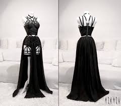 Victorian Gothic Black Wedding Dress Ideas Black Wedding Dresses Harness Dress Dresses