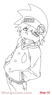 Let S Learn How To Draw Soul Evans From Soul Eater Today Soul Soul Eater Coloring Pages Anime Lineart