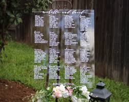 Danielle Custom Acrylic Seating Chart Sign Custom Wedding