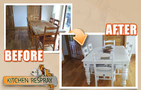 Painting the table and chairs with a glossy black paint suggests the elegance of fine ebony wood at a fraction of the cost. Furniture Respray Dublin Furniture Spray Painter Services Ireland