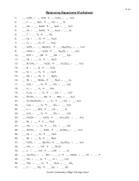 Please get your science scoring log out. Balancing Equations Worksheet With Solutions Docsity