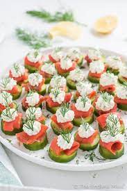 Decoration ideas for first birthday party at home. These Little Cucumber And Smoked Salmon Appetizer Bites Are As Delicious As They Are Pretty They Make Salmon Appetizer Smoked Salmon Appetizer Appetizer Bites