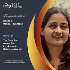 Our co-founder Meera K, wins the Gene Burd Award!