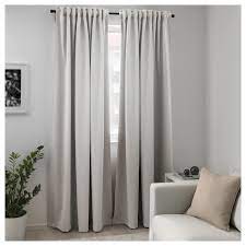 Majgull Room Darkening Curtains 1 Pair Light Gray 57x98 Ikea In 2021 Block Out Curtains Curtains With Blinds Curtain Decor