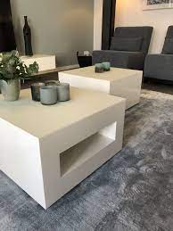 hoogglans witte salontafels blokmodel met zijvak salontafel witte salontafels thuisdecoratie
