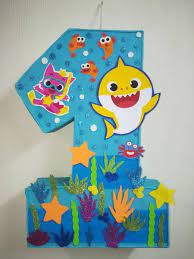 Baby Shark Turuturutu Pinata Under The Sea Birthday Party Baby Animals Sea Number 1 Pinata Sea Birthday Party Shark Birthday Party Shark Themed Birthday Party